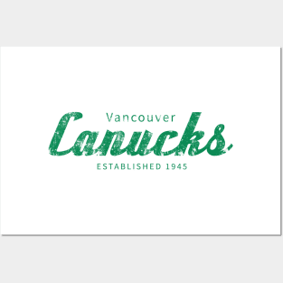 vancouver canucks vintage hockey Posters and Art